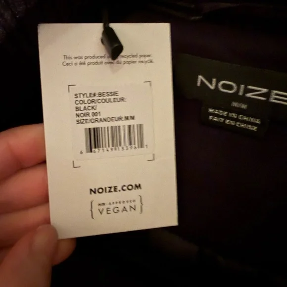 Noize Checkered Teddy Jacket Black White | Soft Faux Fur Cozy Statement Coat - Picture 8 of 8